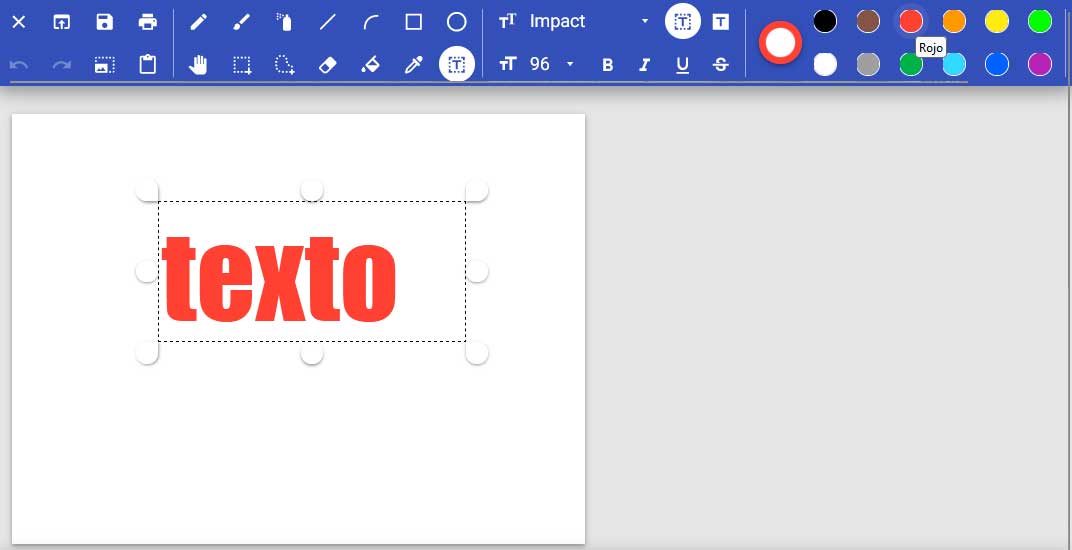 ¿Cómo editar texto en tu dibujo en Paint Online?